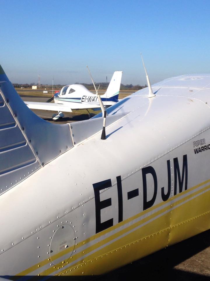 The Warrior and Tecnam on a sunny February day. Photo by Russell Roche.