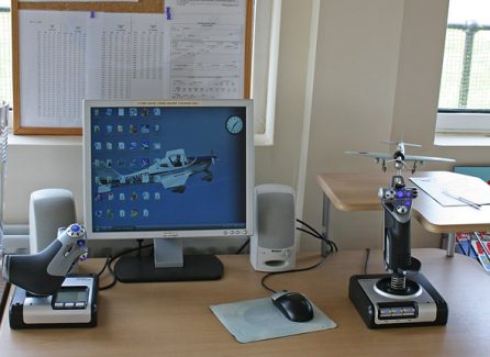 Plan your flight and check the weather using the club computer. We even have Flight Simulator and a joystick and throttle quadrant to make sure you get flying even in poor weather!