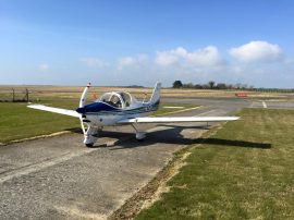 PPL student Dean Walsh taxiing back after his first solo in EI-WFD