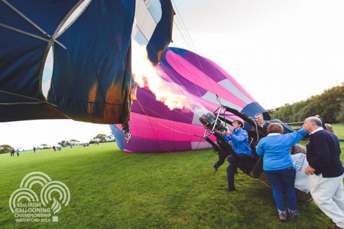 Firing up the balloons. Photo by Peter Grogan of Emagine Media.