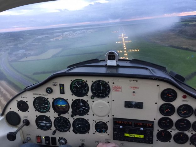 Approaching Runway 21 in Waterford in EI-WFD
